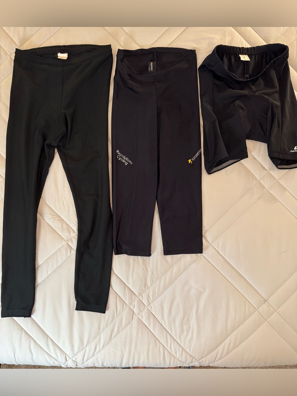 Bundle of 3 Pair Unisex Bike Pants and Shorts Size L